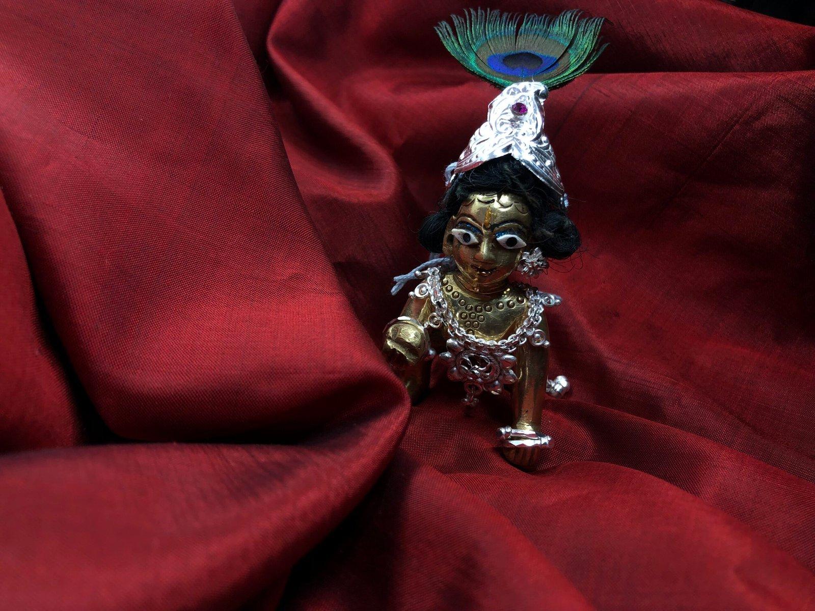 Baby Laddu Gopal Gobordhon Jewellery Set for 0-2size view 3