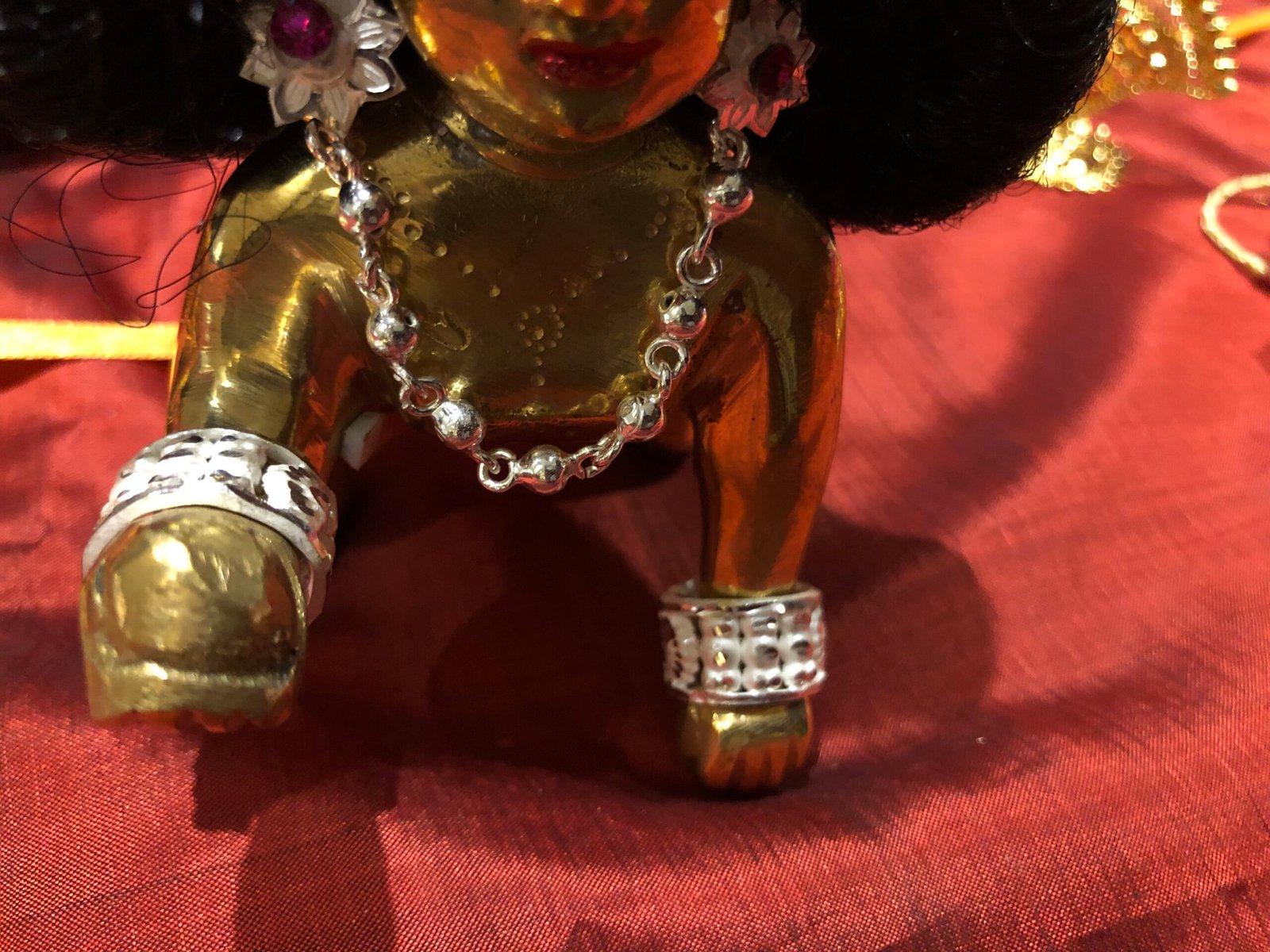 Baby Laddu Gopal Gobordhon Jewellery Set for 0-2size view 4