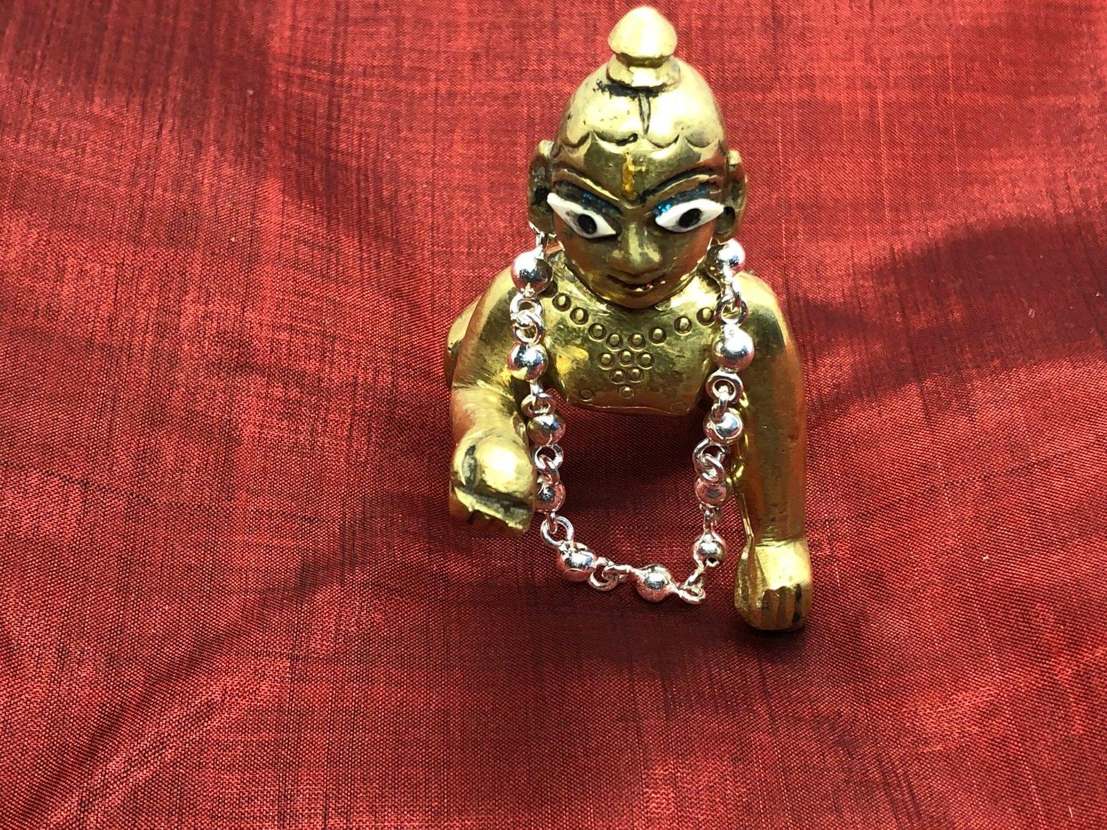 Baby Laddu Gopal Gobordhon Jewellery Set for 0-2size view 5