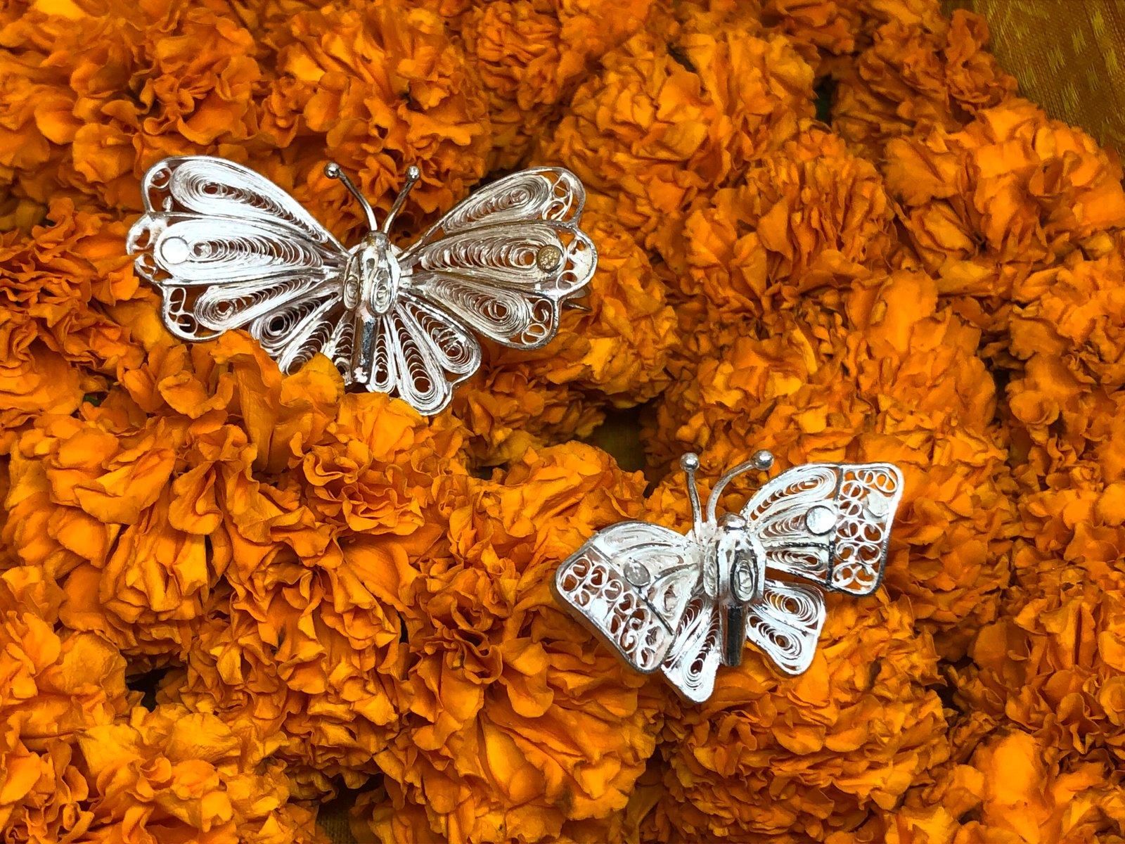 Butterfly Saree Pin view 1