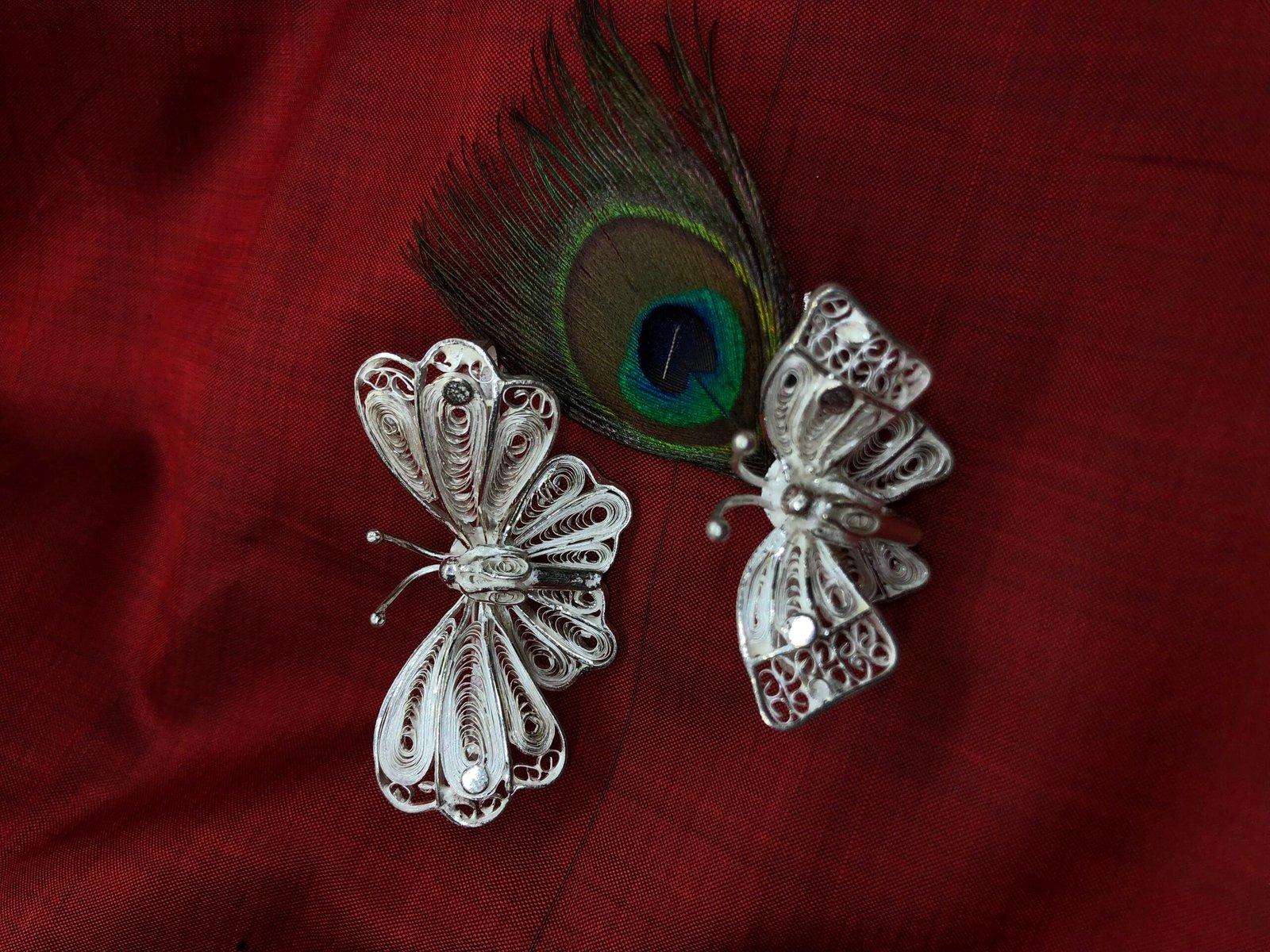 Butterfly Saree Pin view 4