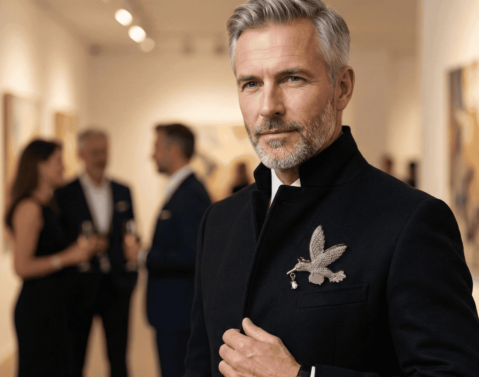 Coat pin cum Saree pin Eagle view 3