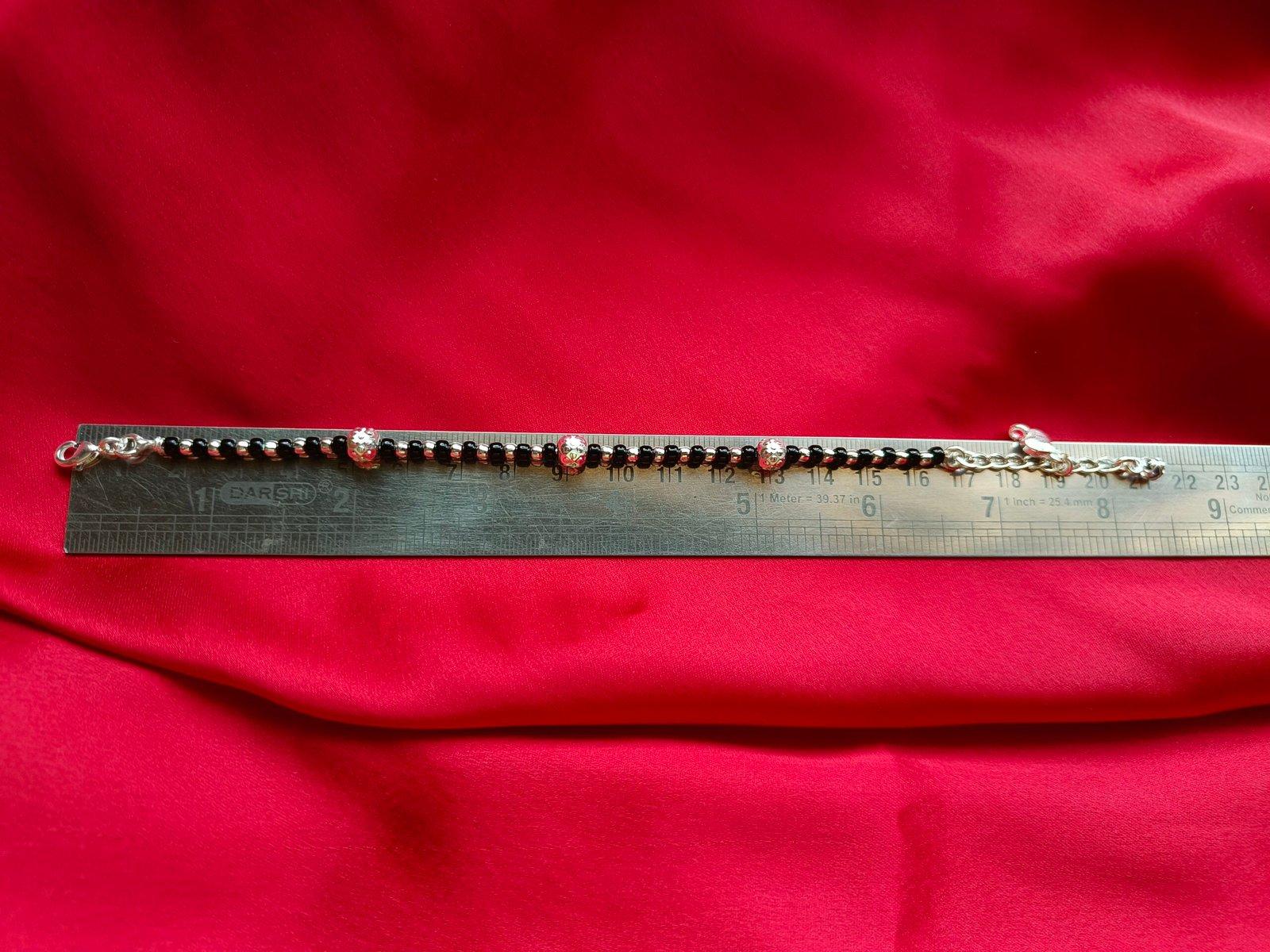 Drop stone Mangalsutra / Nazariya Bracelet view 3