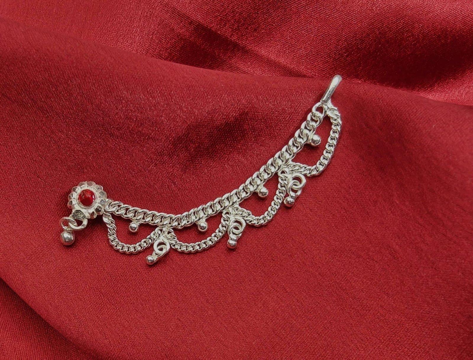 Gahenaz silver Ambika Nose Ring/ Noth Tana for Idol view 3