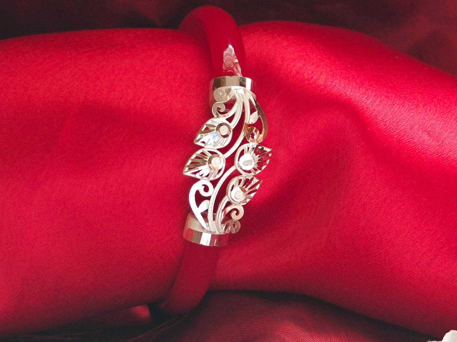 Gahenaz Silver Bracelet Pola Pata Bahari Size 2.6