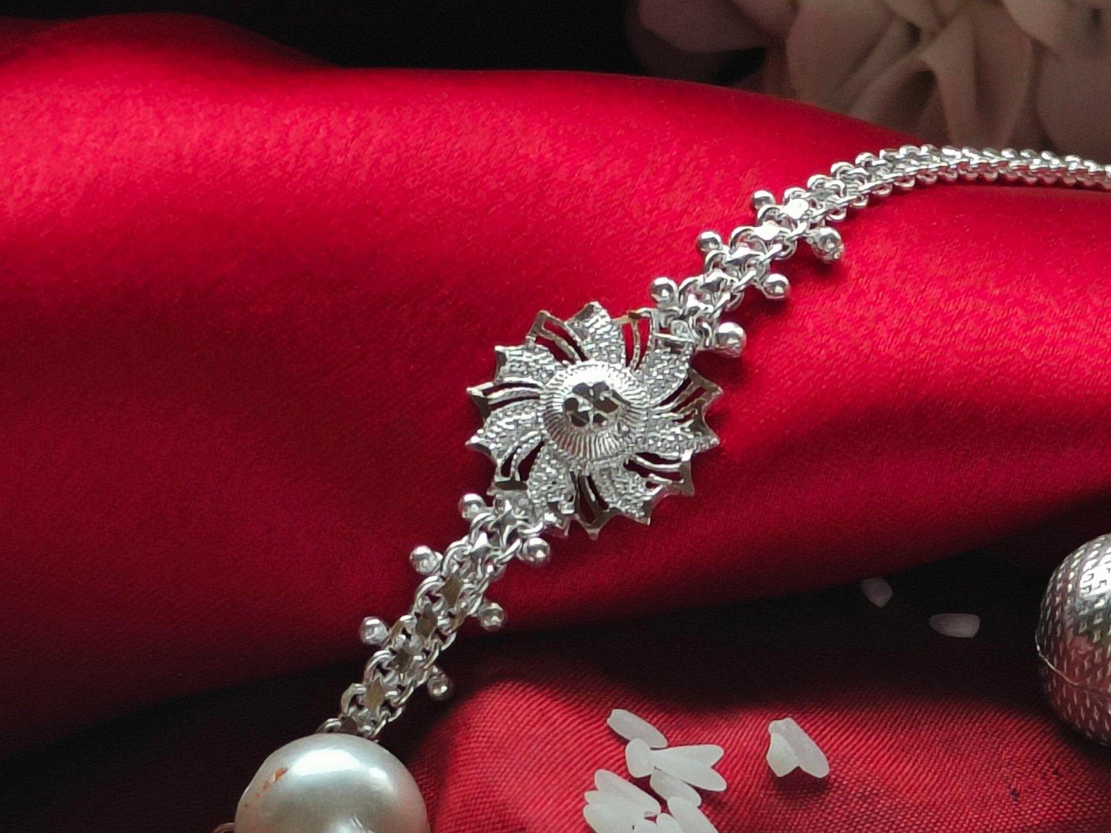 Gahenaz Silver Bracelet Rakhi Shimul