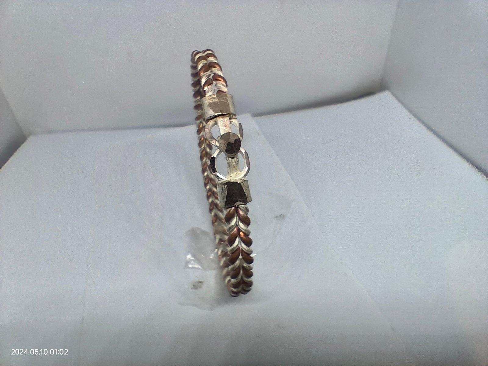 Gahenaz Silver Copper Kada / Noa / Loha / 2 Metal Bangle view 1