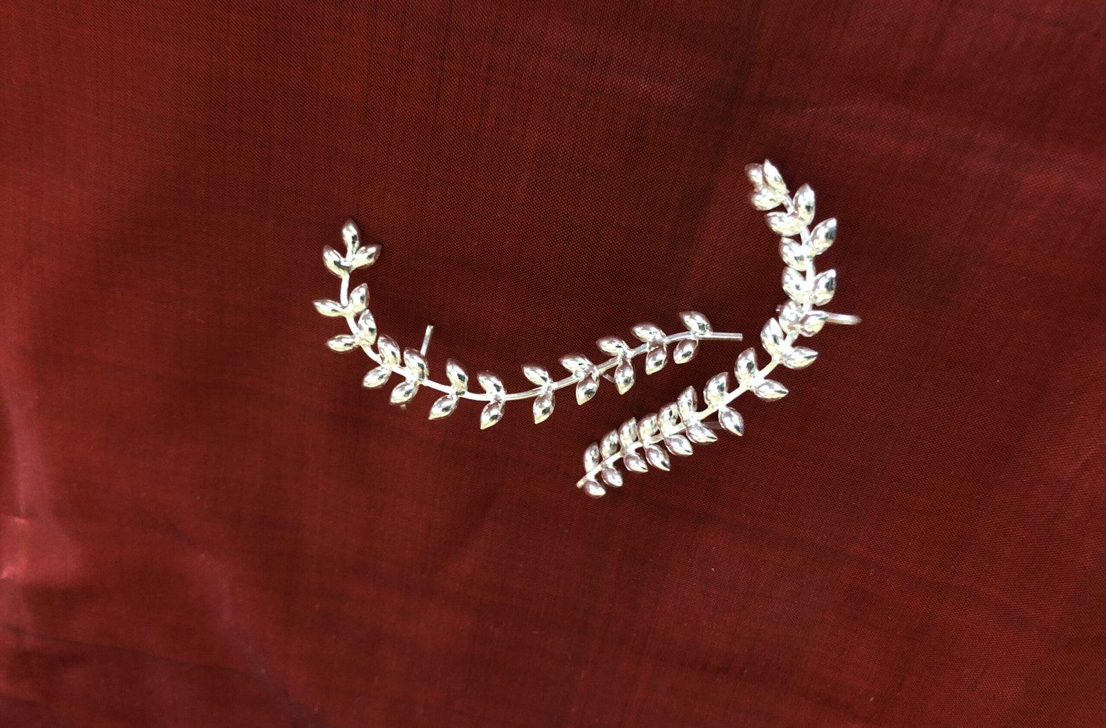 Gahenaz Silver Intriguing Vine Ear top/Kaan view 2