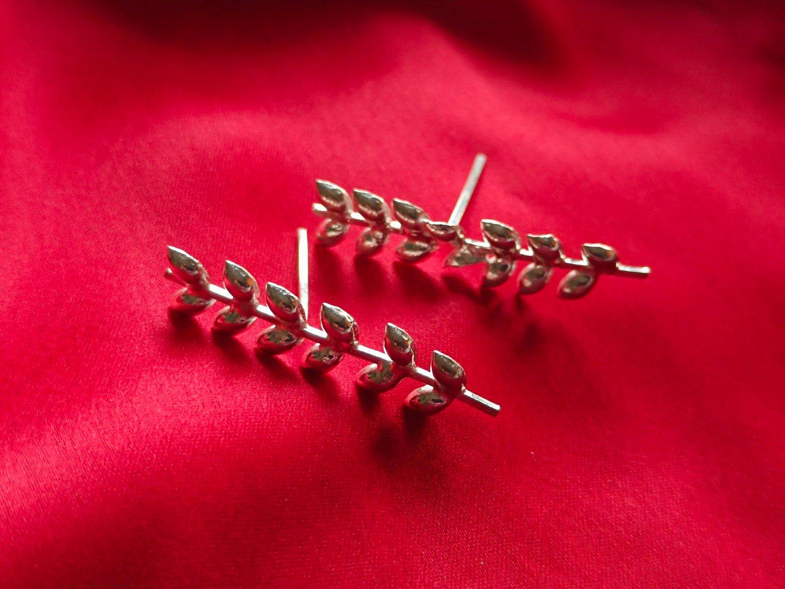 Gahenaz Silver Lavender Ear top view 2