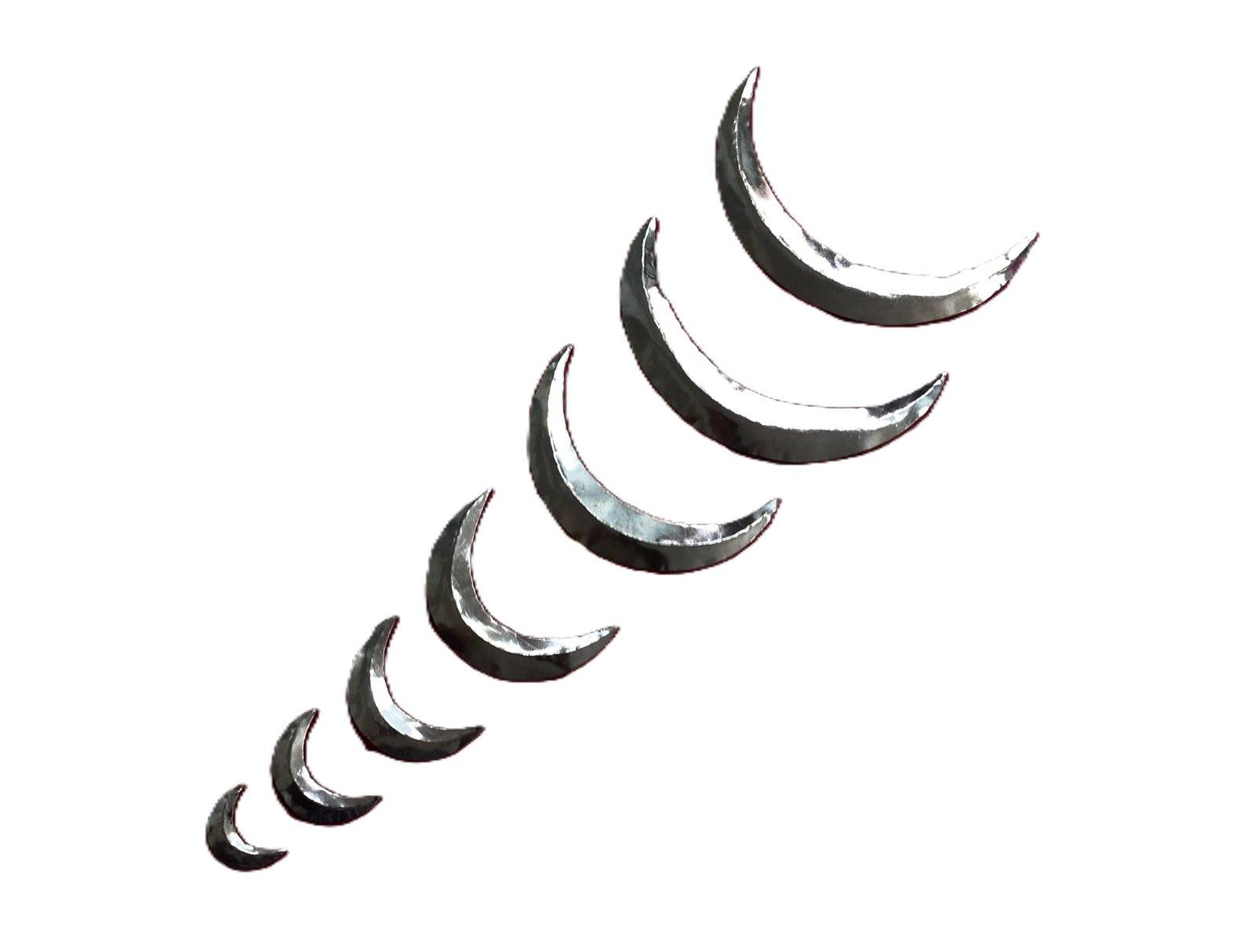 Gahenaz Silver Shivas head accessories Chand / Moon / Chad / Half moon view 1