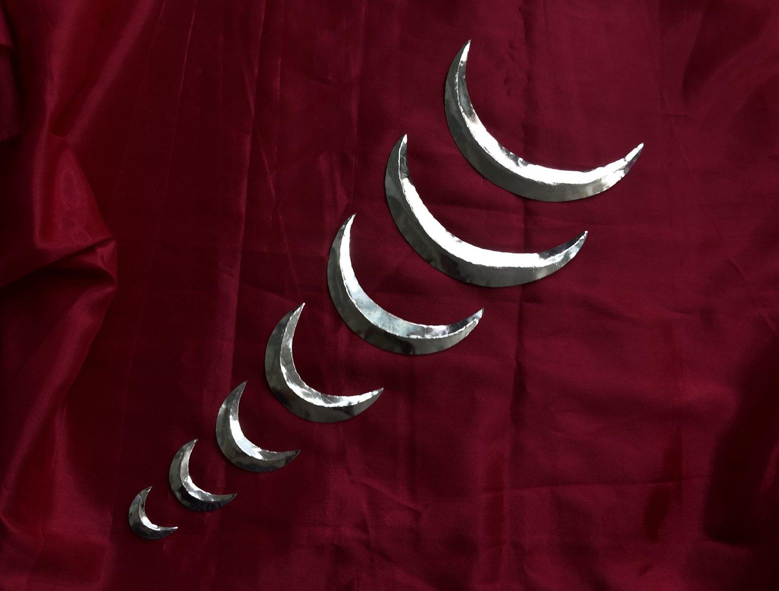 Gahenaz Silver Shivas head accessories Chand / Moon / Chad / Half moon view 2