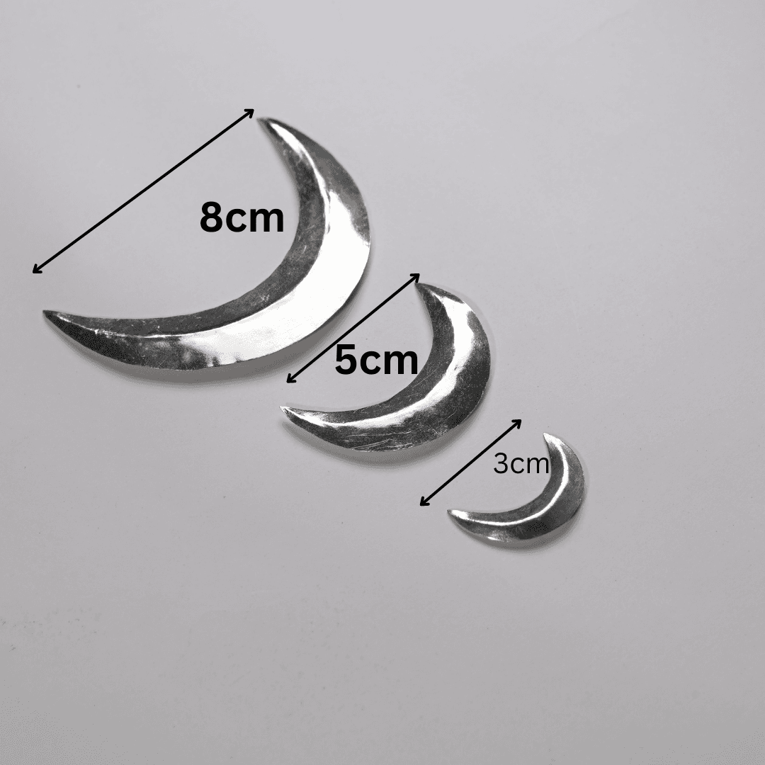 Gahenaz Silver Shivas head accessories Chand / Moon / Chad / Half moon view 4