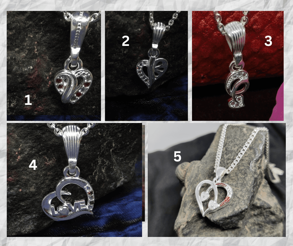 Heart shape Pendant with chain view 1