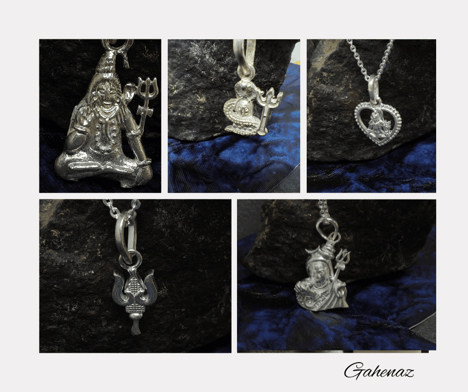 Idol Pendant Shiva/Mahadev with chain view 1
