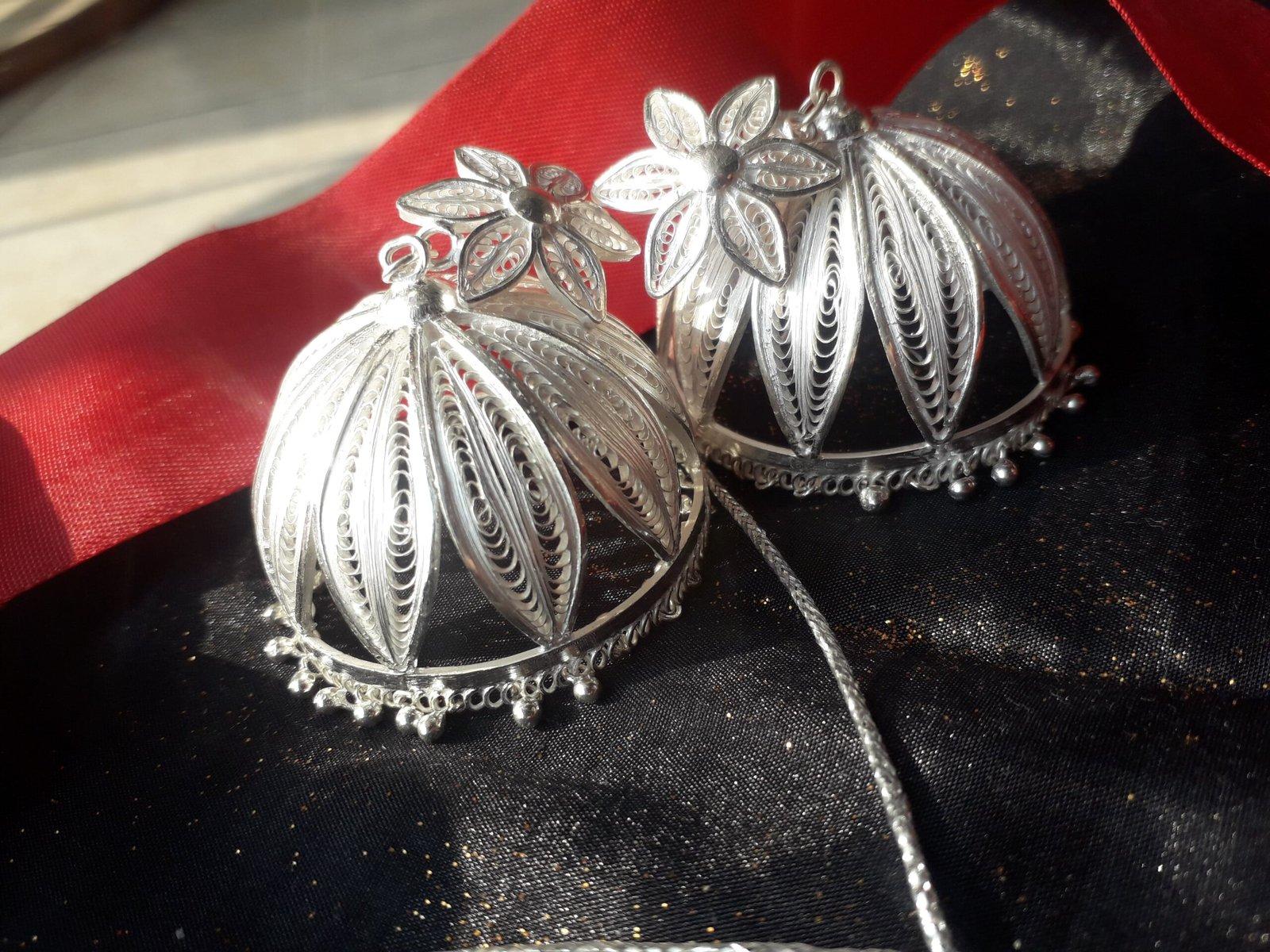 Lotus Jhumka/Hanging Earrings view 2