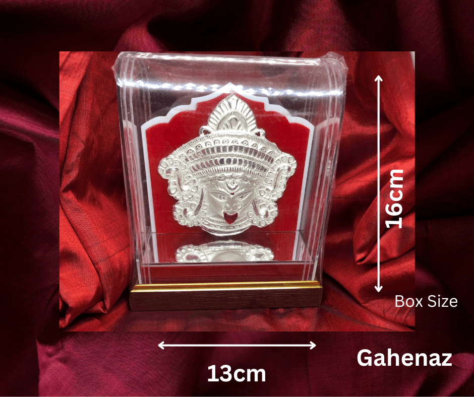 Ma Kali Face Mask / Vigraham framed in an Acrylic Box 3.5" view 2