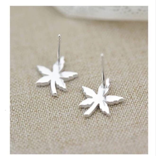 Maple Leaf Stud Earrings view 2