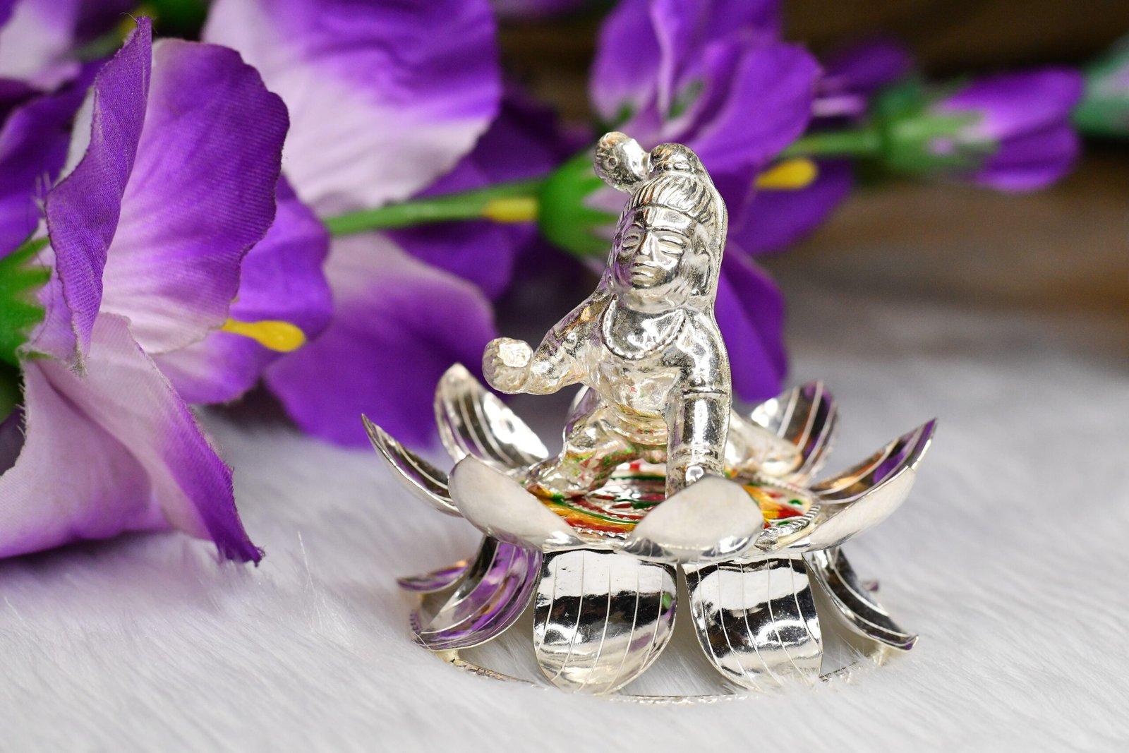 Meenakari Lotus Singhasan view 4