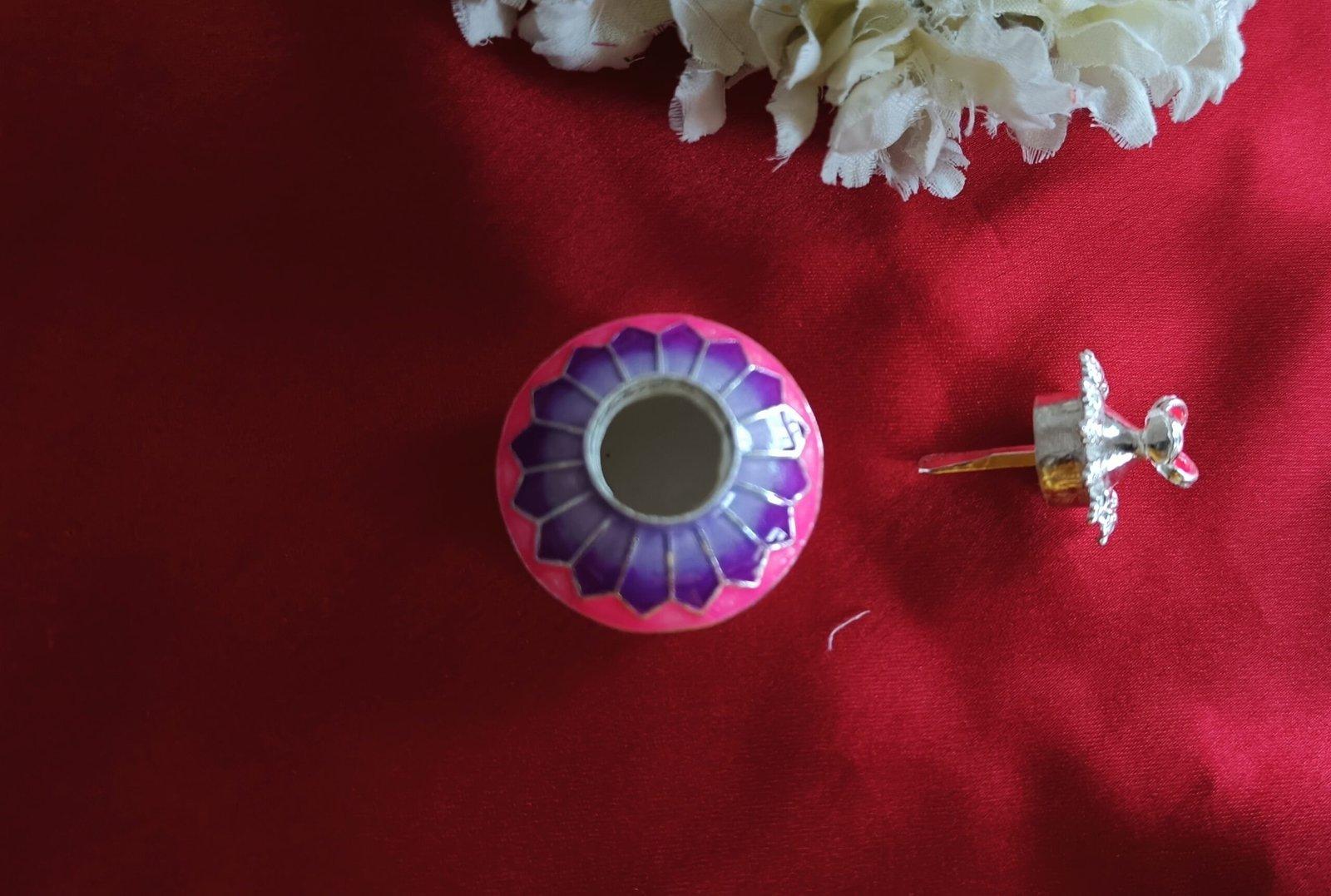 Mohini Kumkum Box / Sindoorbox with sindoor stick view 2