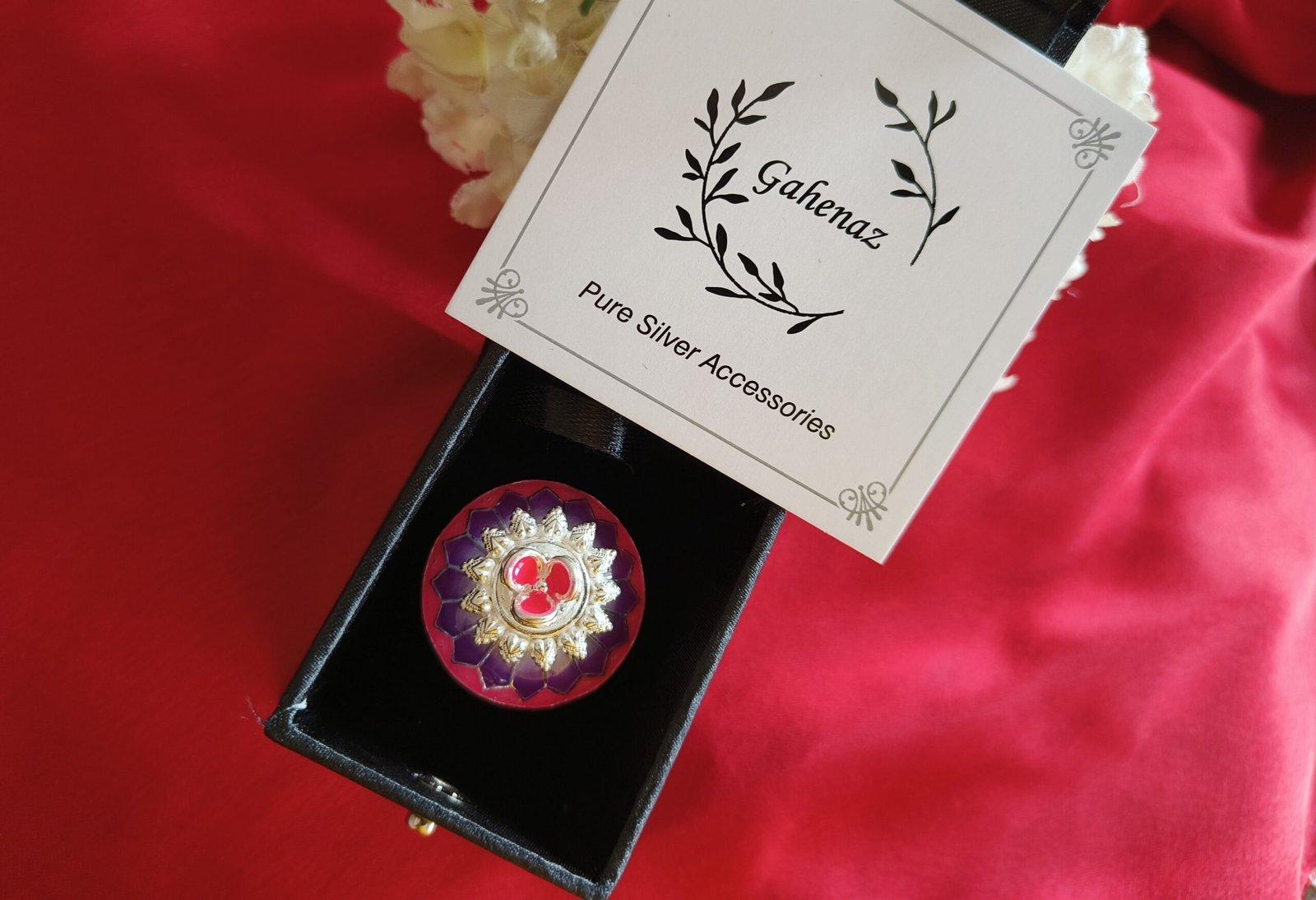 Mohini Kumkum Box / Sindoorbox with sindoor stick view 3