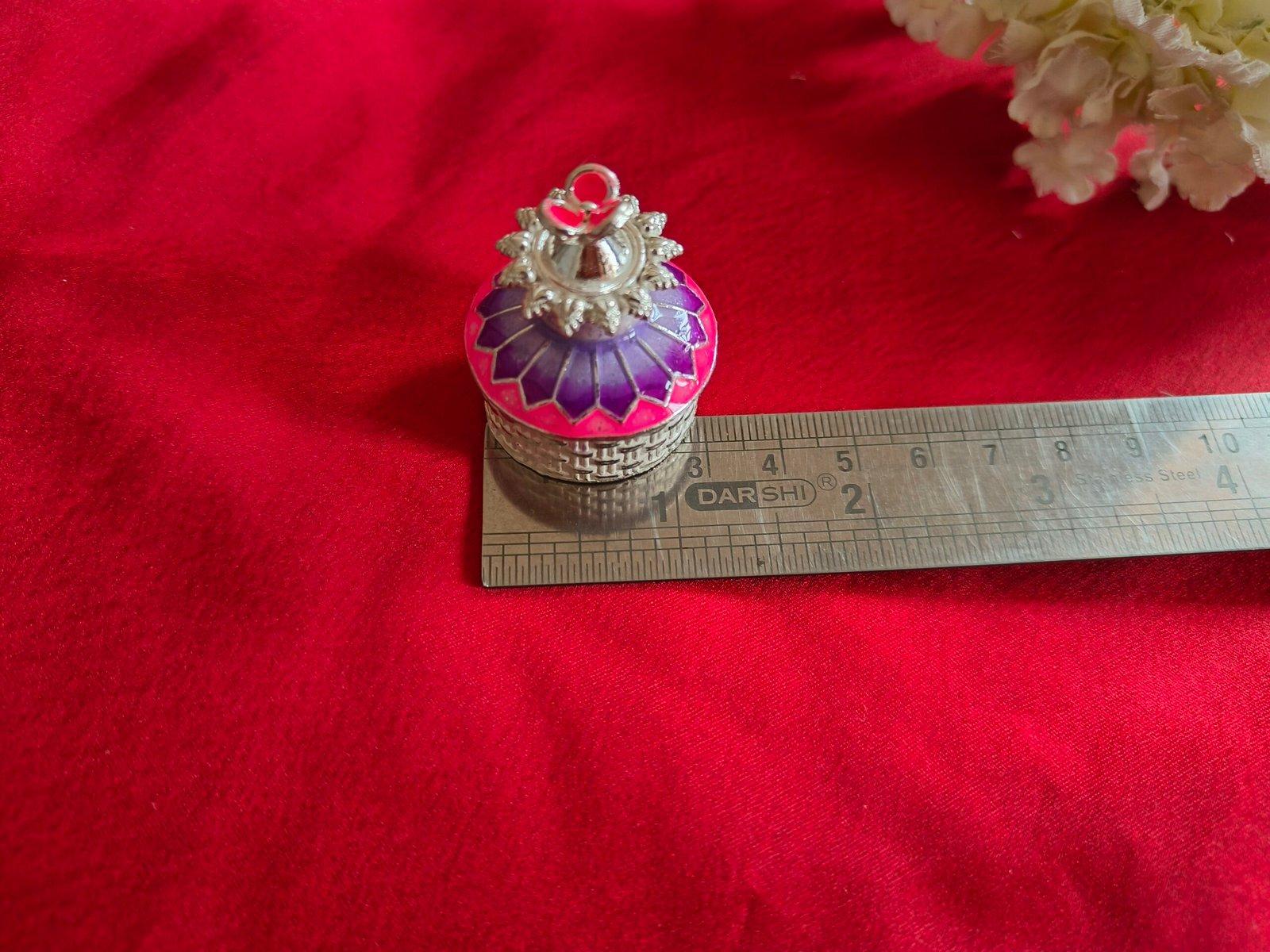 Mohini Kumkum Box / Sindoorbox with sindoor stick view 4