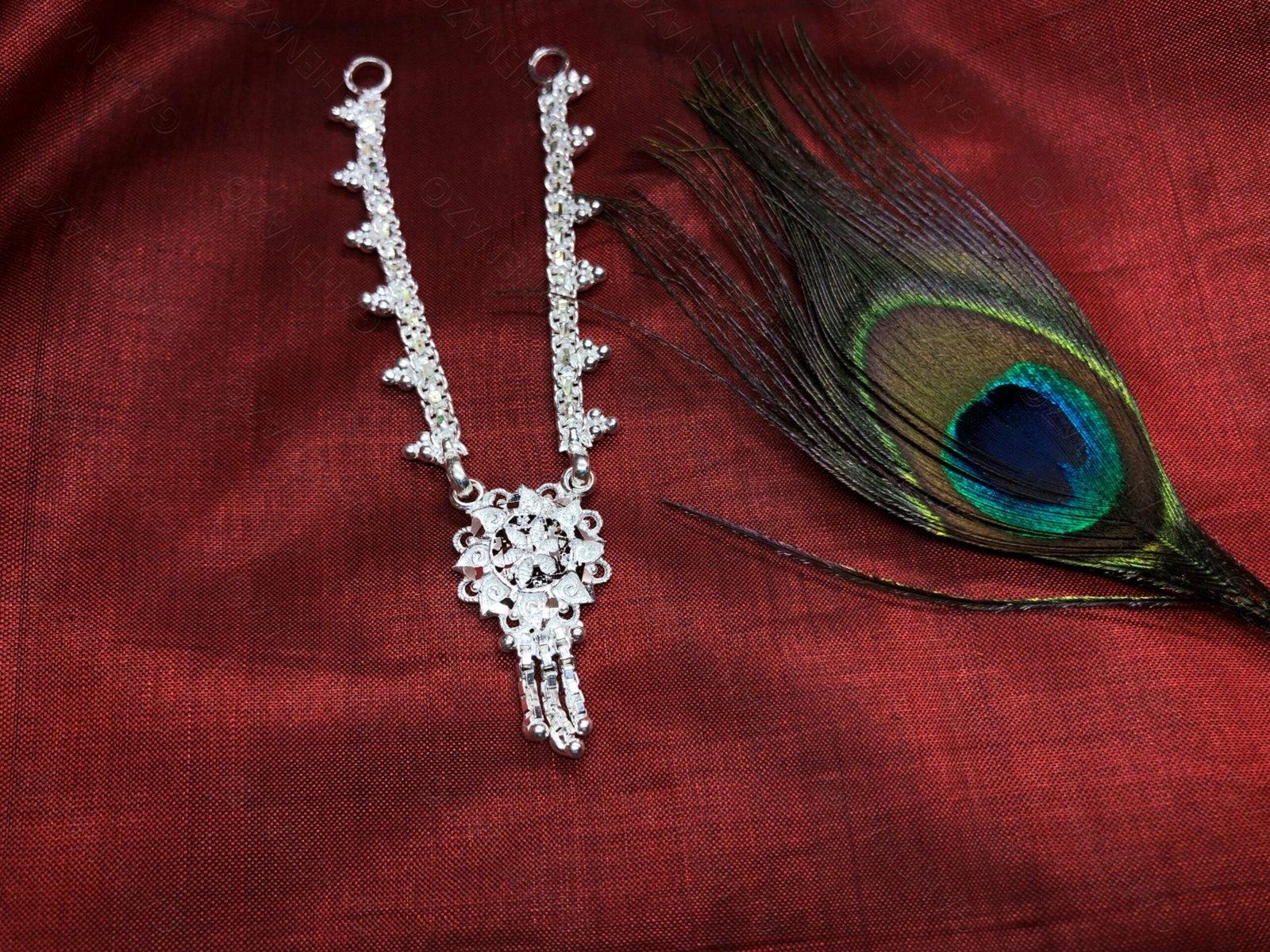 Mrinmayee Necklace for God/Idol/Deity size 6inch above view 4