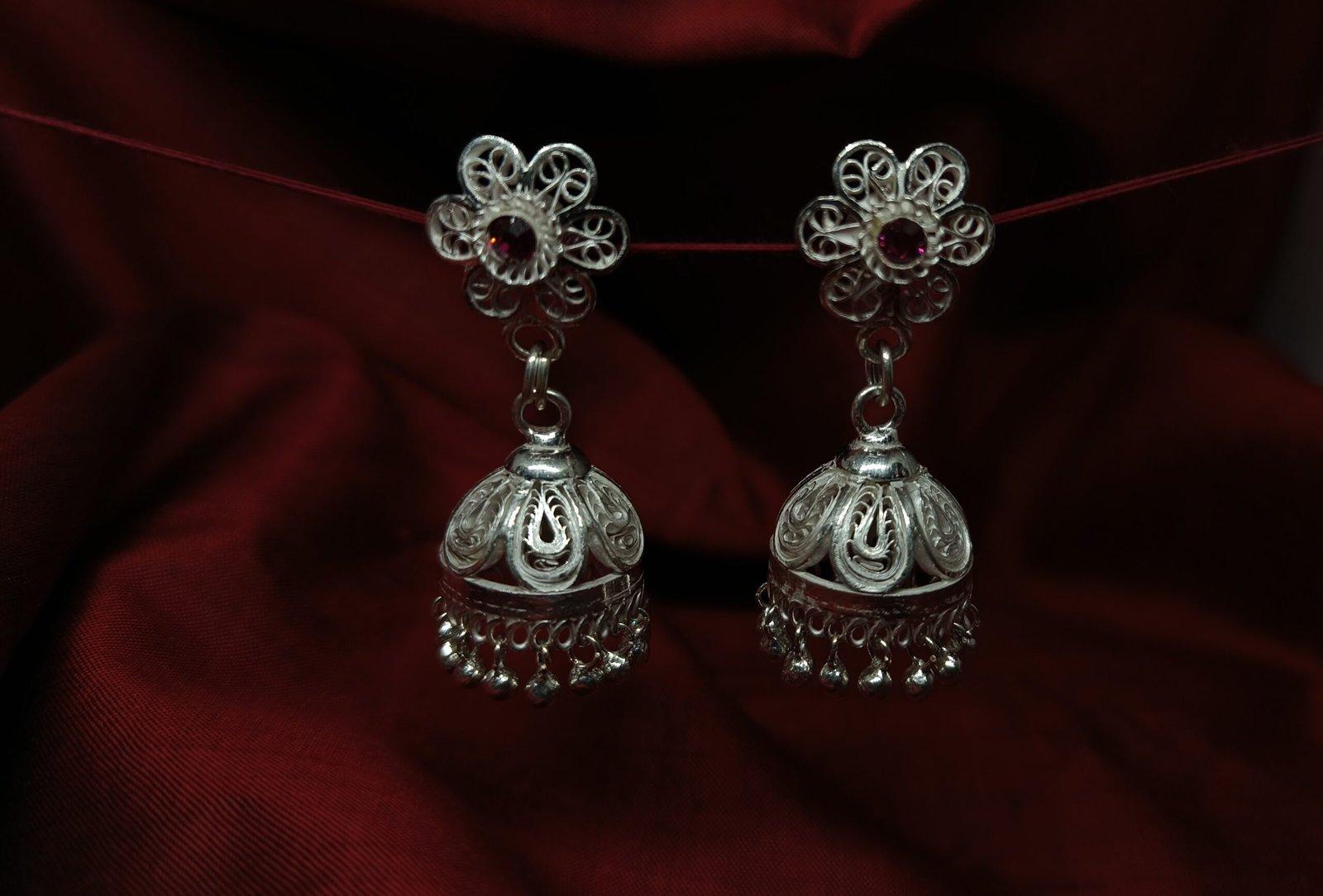 Parineeta filigree Jhumka view 2