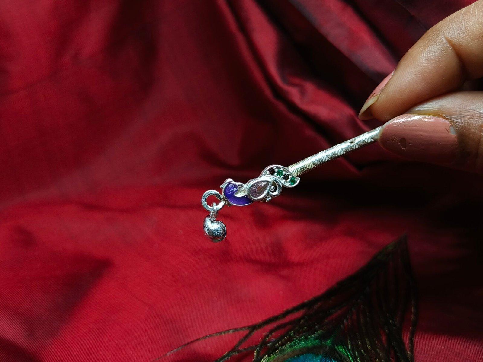 Peacock Bashi 2inch / Flute for Laddu Gopal / Kanha view 3