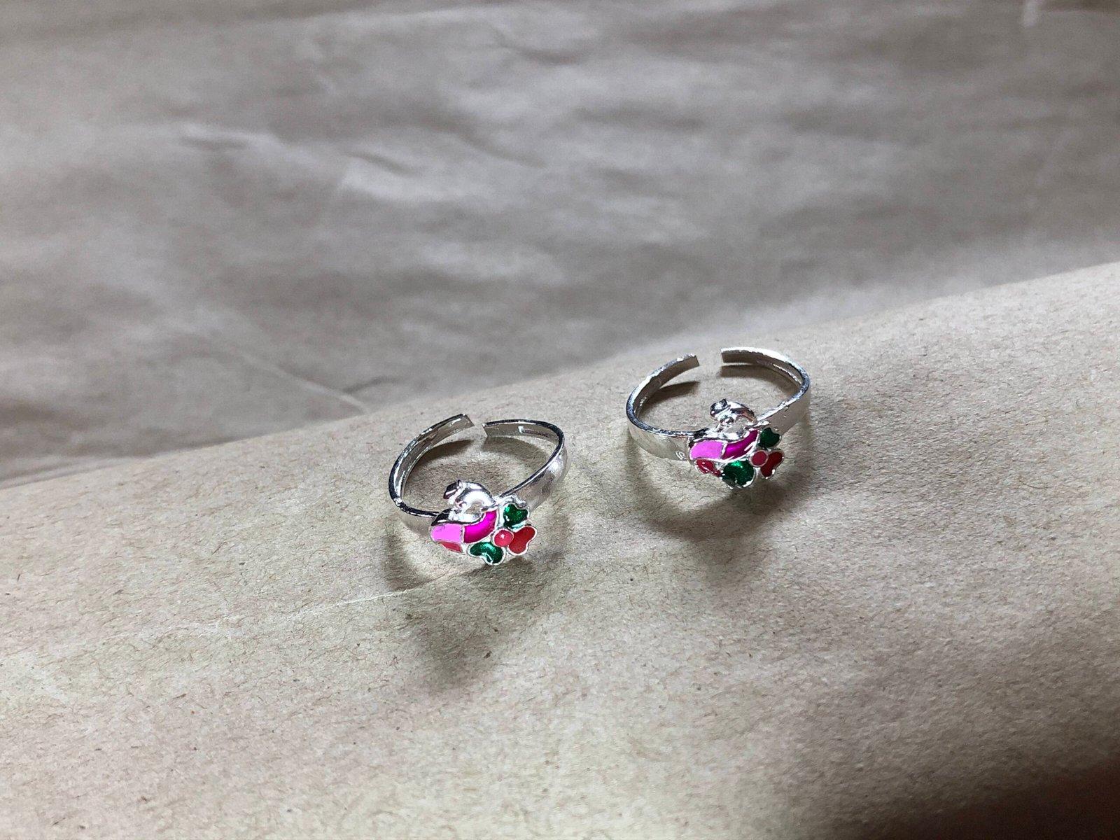 Peacock Toe Ring/ Bichiya/ Toering view 3