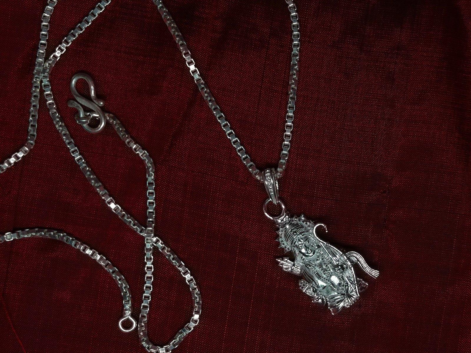 Pure Silver Bhagwan Shri Ram Locket for Good Health. view 3