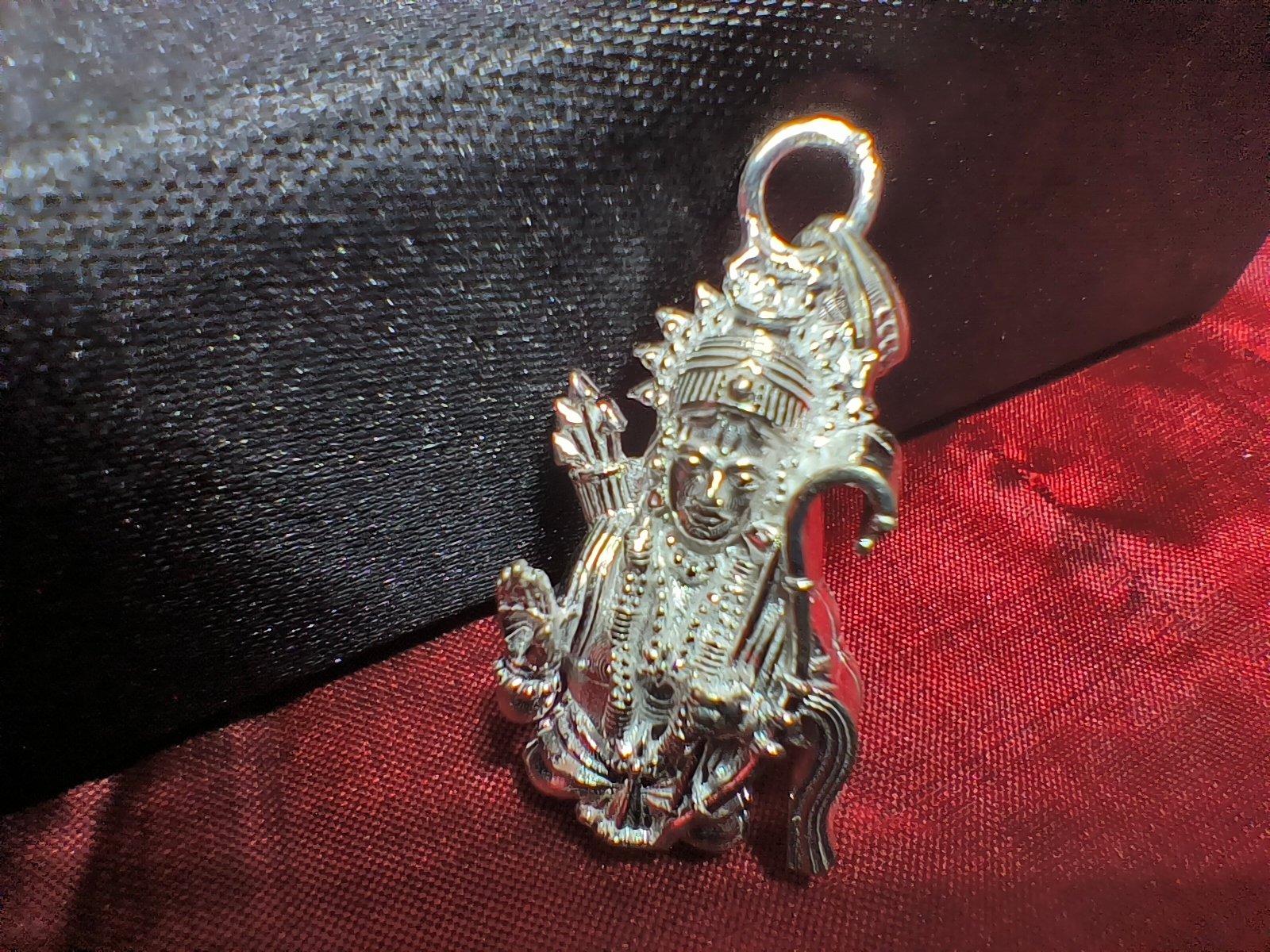 Pure Silver Bhagwan Shri Ram Locket for Good Health. view 4