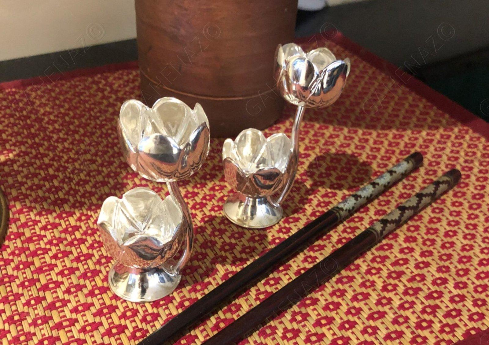 Silver Candle Stand view 3