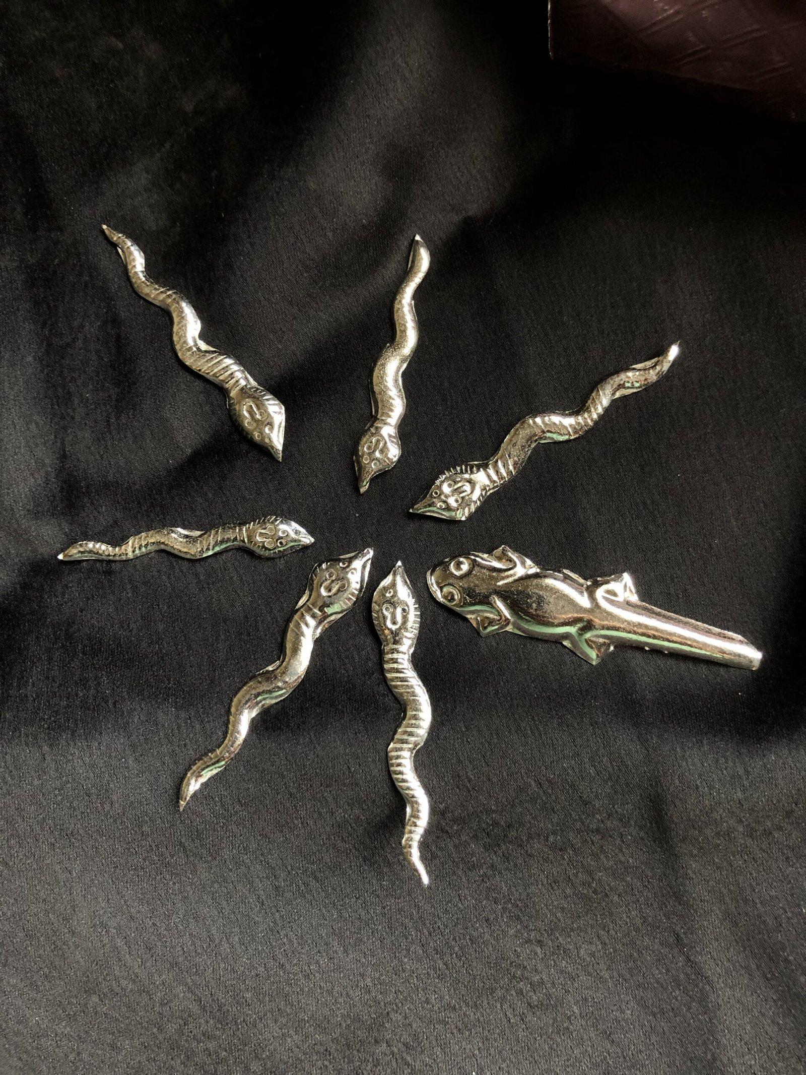 Silver Naag Devta Idol for Bhumi Pooja, Silver Naag, Saap, Snake statue for bhumipujan view 3