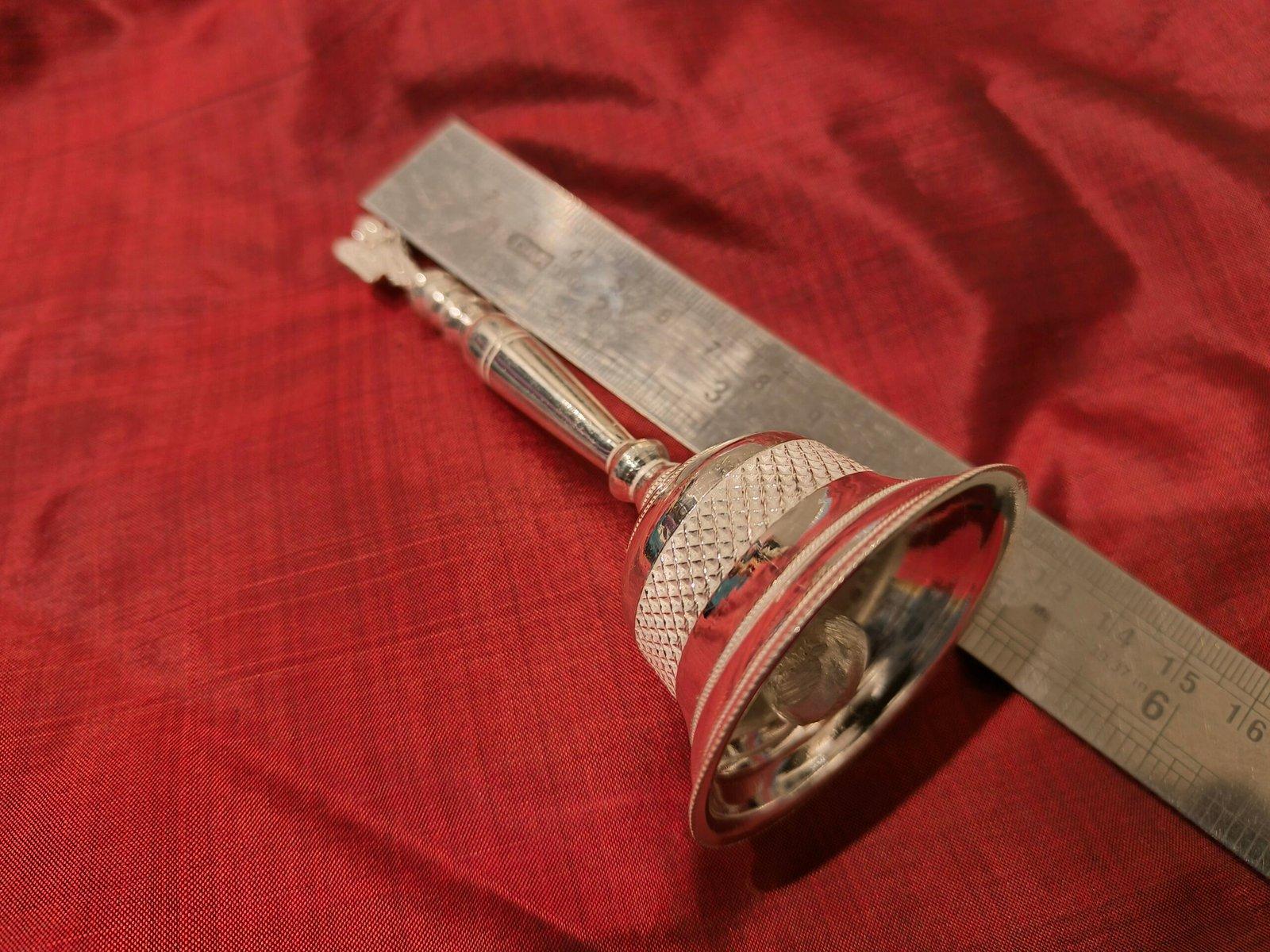 Silver Pujar Ghonta/ Aarti Bell/Ghanti Religious and Spiritual Pooja Articles view 5