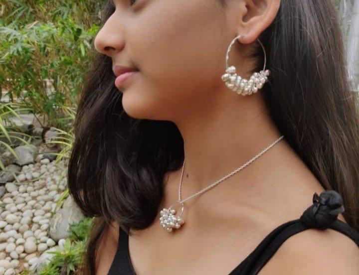 Simple yet stunning Ghoongroo Pendant Set