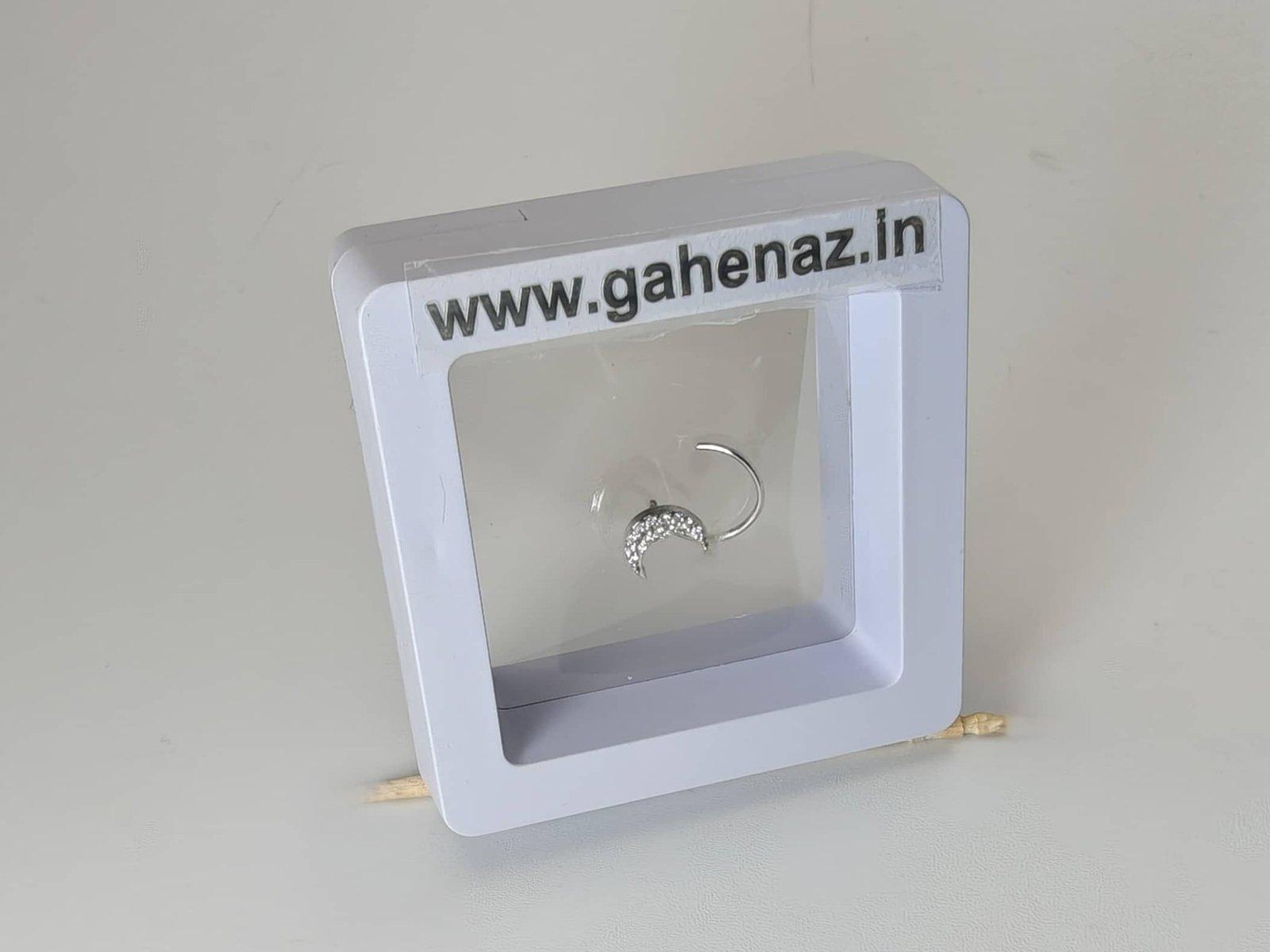 Stone Moon Nose Pin view 3