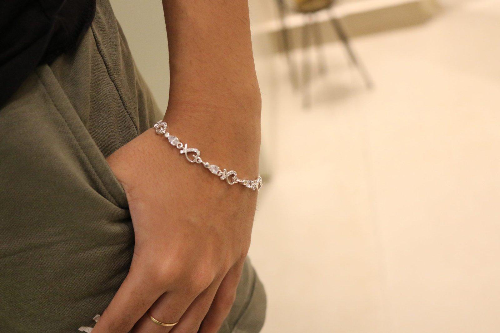 White Stone Bracelet view 2