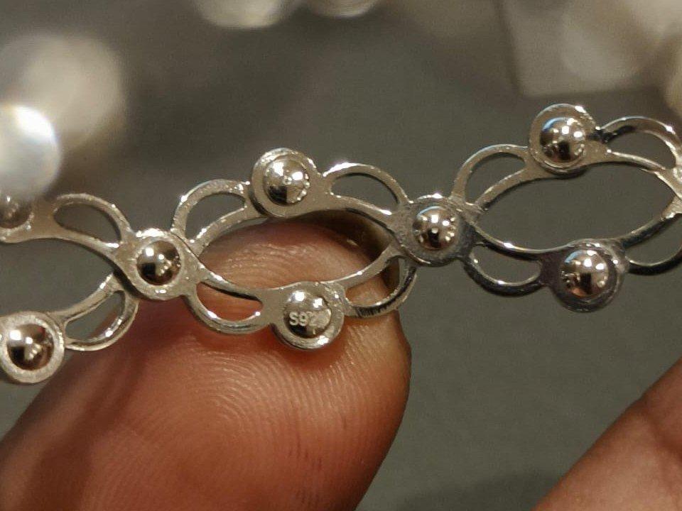 925 Silver Ring Cum Bracelet, Adjustable | Gifts for Women and Girls view 5