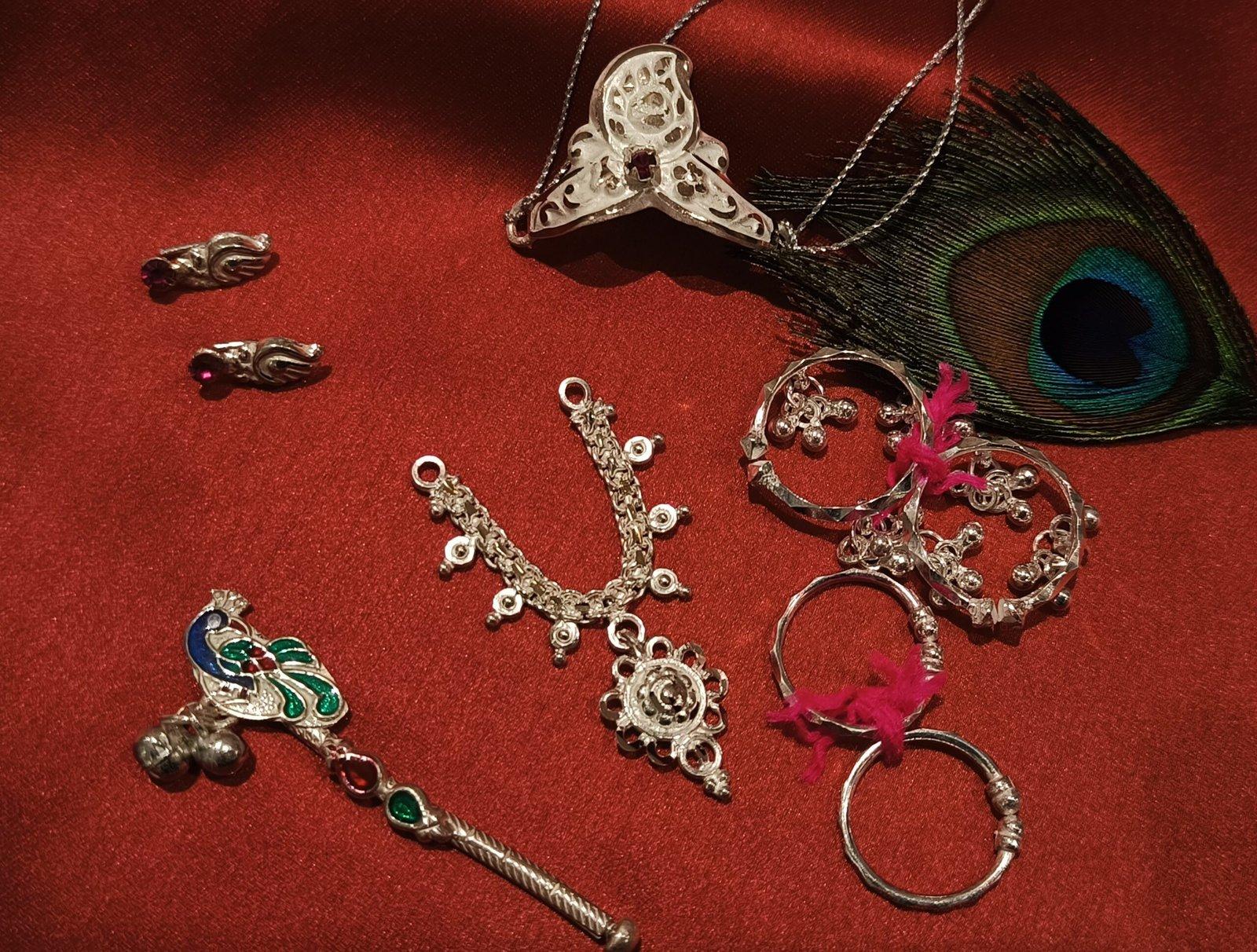 Baby Laddu Gopal Murari Jewellery Set for 0-2size view 3