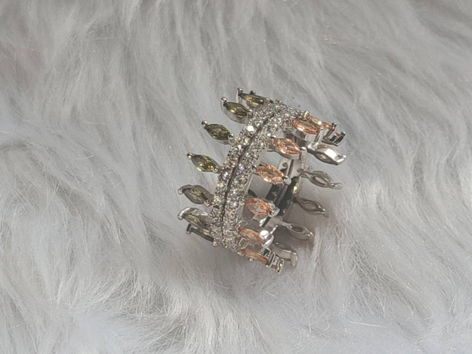 Detachable Crown Finger Ring | 5-in-1 Convertible Ring Design | Adjustable Multi-Style Jewelry for Women & Girls view 4