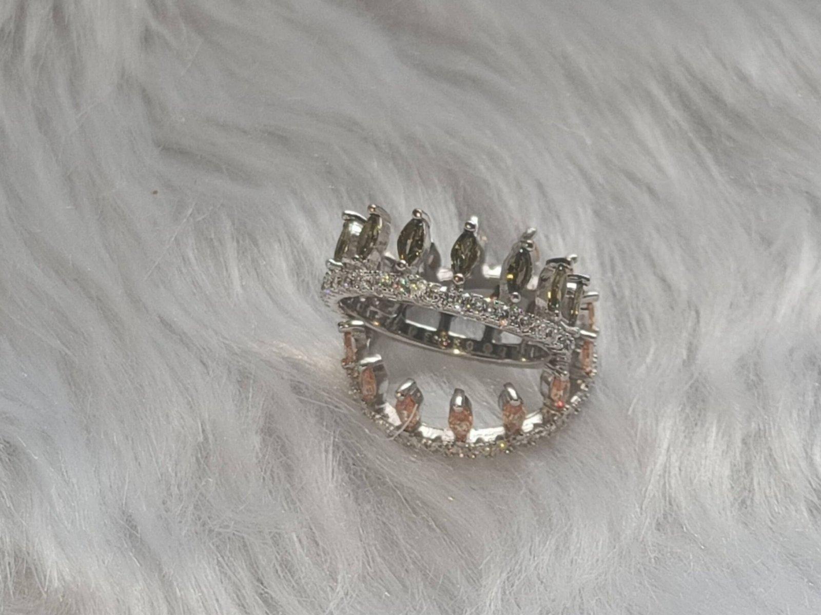 Detachable Crown Finger Ring | 5-in-1 Convertible Ring Design | Adjustable Multi-Style Jewelry for Women & Girls view 5