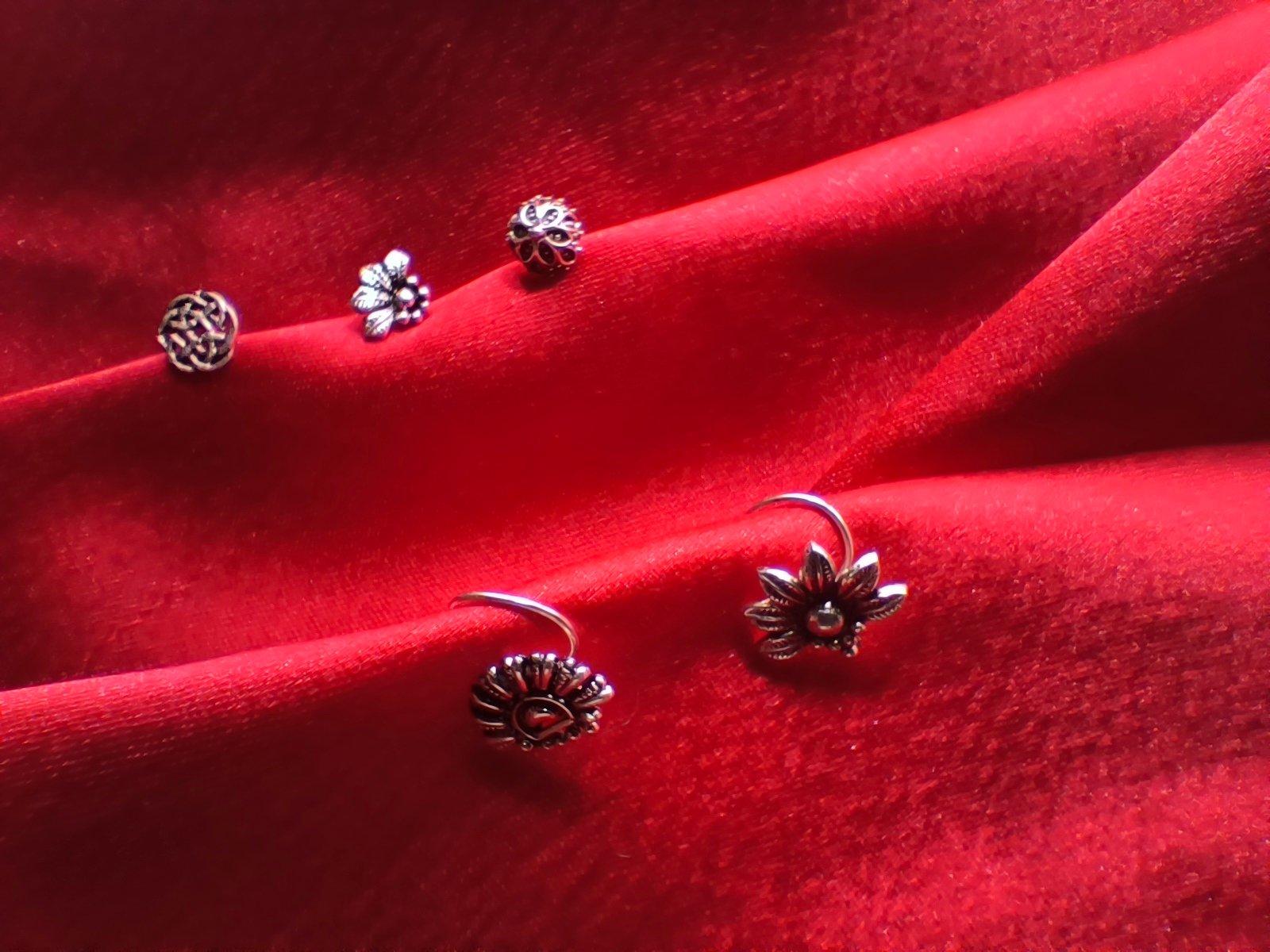 Entwined Nose Pin view 2