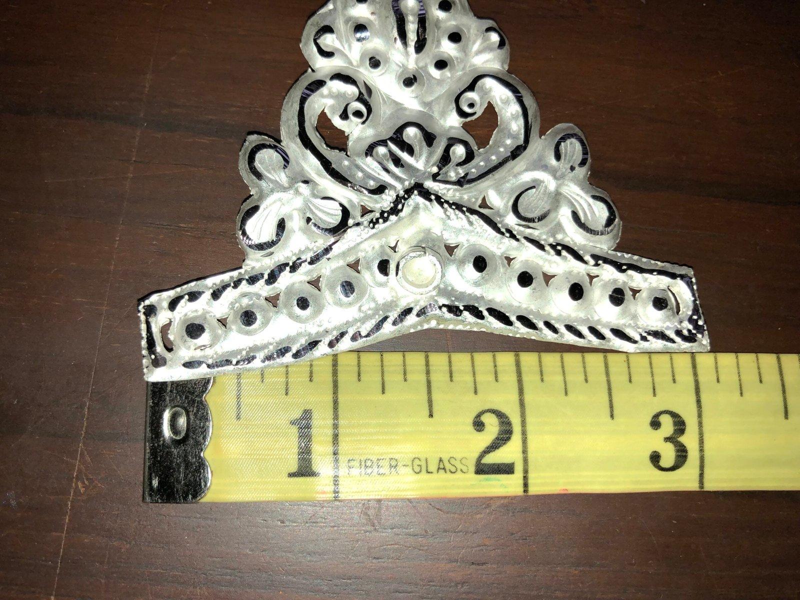 Gahenaz Silver 3inch Mukut / Crown for 5-6size Dev / Devi / God / Idols view 4