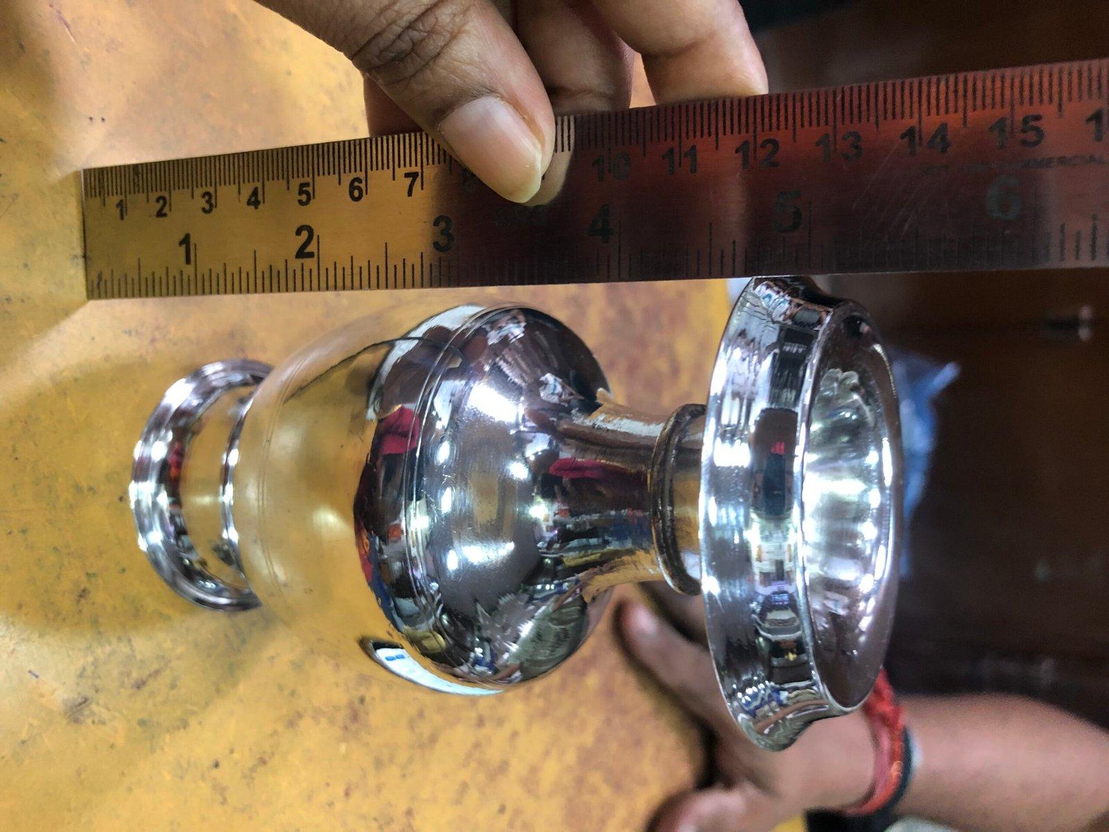 Gahenaz Silver Debi Ghot / Devi Ghot for Debi puja view 2