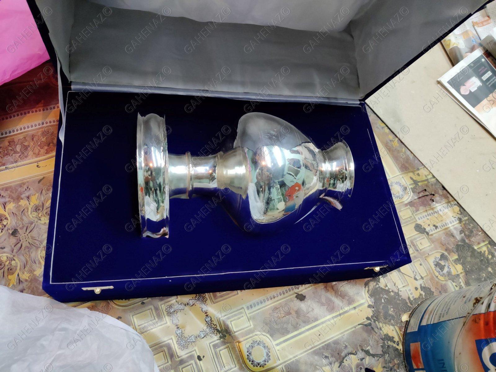 Gahenaz Silver Debi Ghot / Devi Ghot for Debi puja view 5