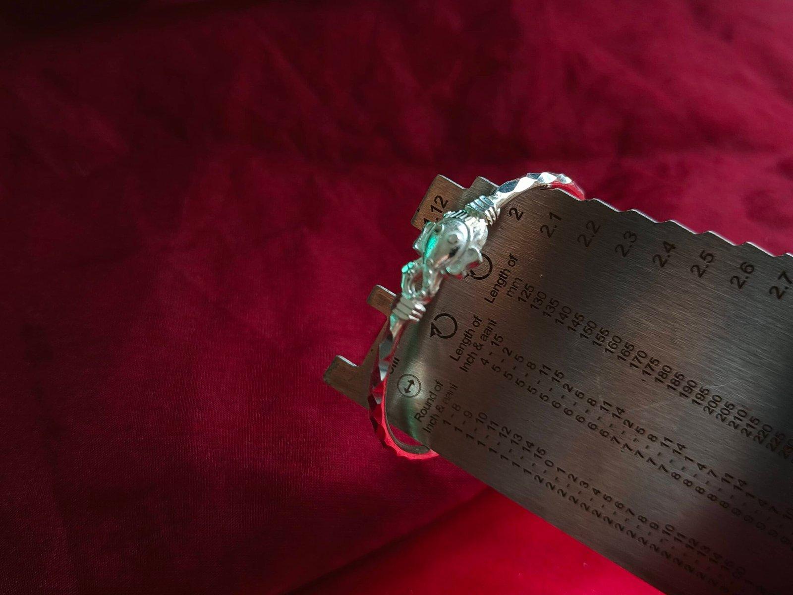 Gahenaz Silver Ganesha Loha / Noa / Bangle for Miss Size 2