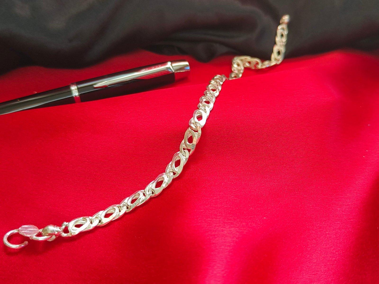 Gahenaz Silver O Bracelet for unisex