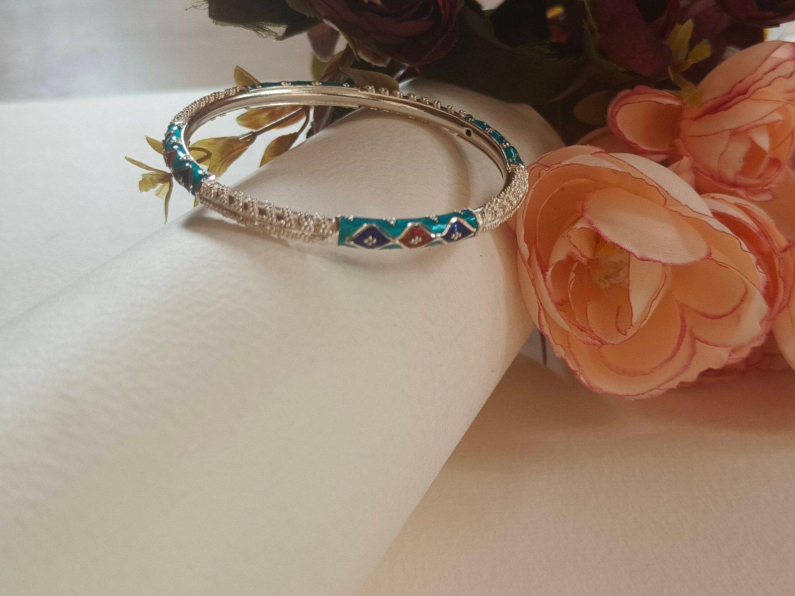 Gahenaz Silver Priya Manipuri Bangle 2.5 view 4