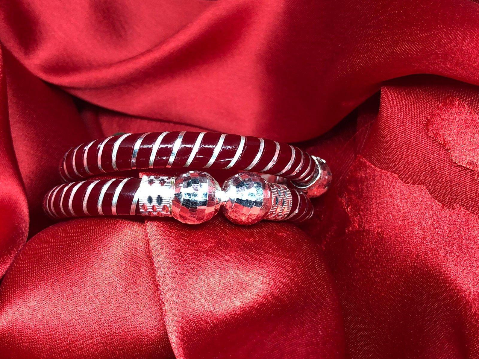 Gahenaz Silvera Krishna Red Pola Bangle 2.4