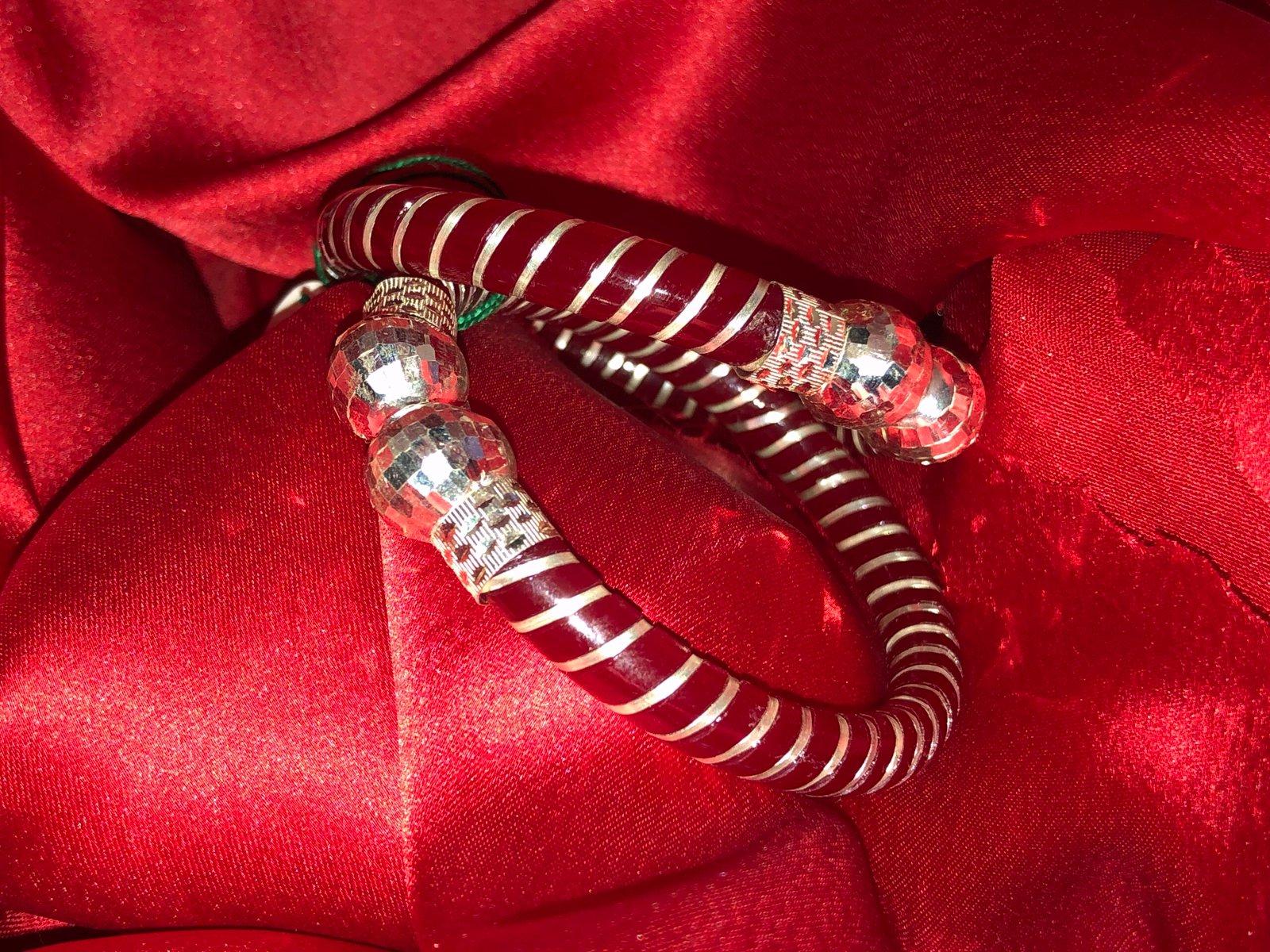 Gahenaz Silvera Krishna Red Pola Bangle 2.4 view 4